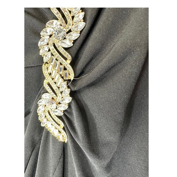 Tadashi Shoji Dress Black Sleeveless Mother of the Bride Formal Evening Medium - Picture 6 of 12